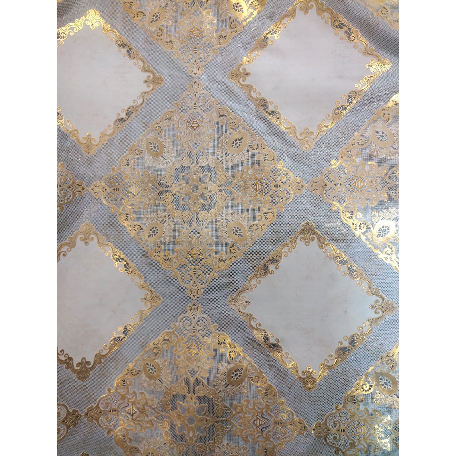 PVC Table Cover Clear with Print 1.37x1m Sheeting