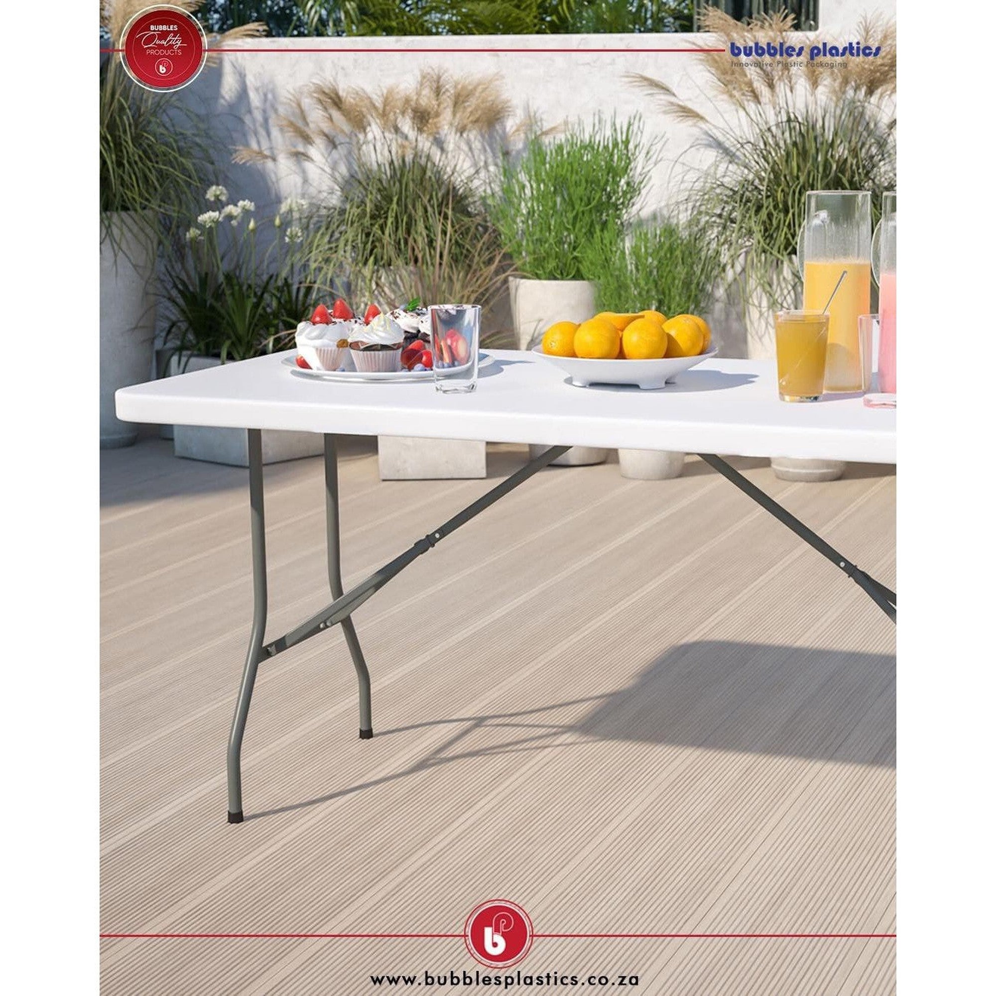 1.5m Folding Trestle Table 5ft White