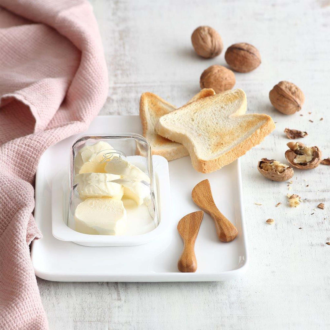 LAV Glass Butter Dish 405ml Container For Butter 450ml SGN348