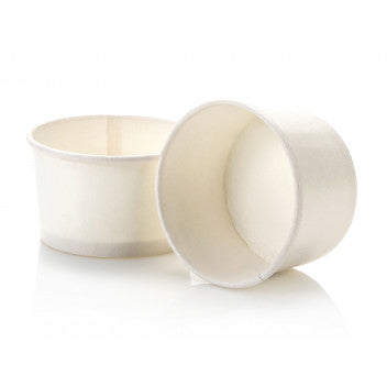 Ice Cream Paper Cups 180ml White Vintage Tubs 10pack