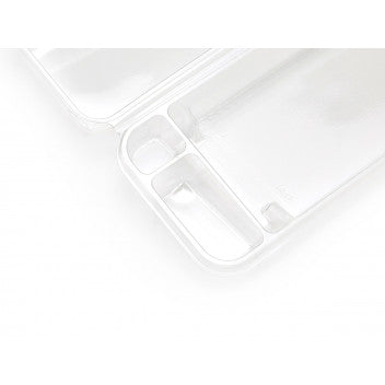 Sushi PET Food Lunch Meal Box Clamshell Clear 3 Compartment Large 10pc