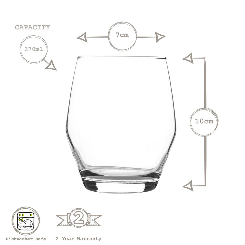 LAV Glass Tumbler 360ml Ella Whisky 6pack SGN1370