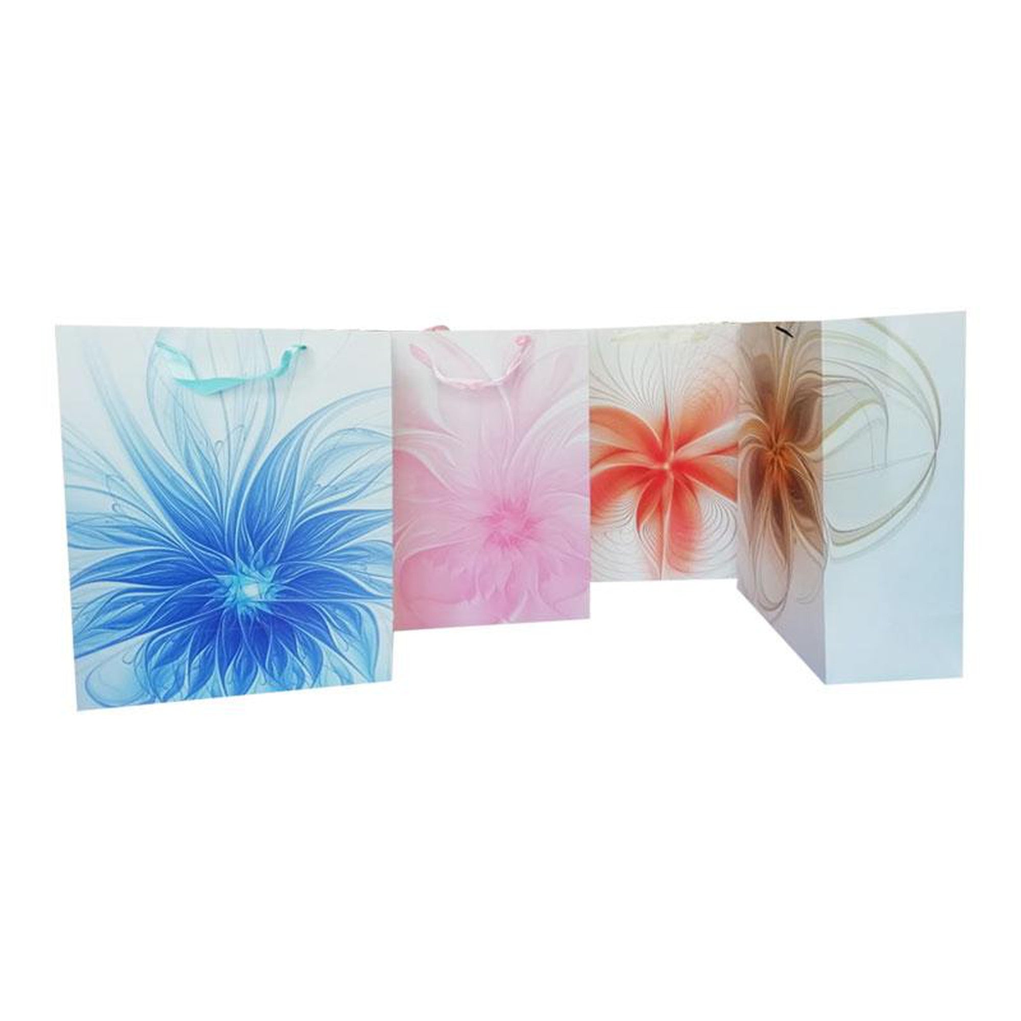 Designer Gift Paper Bag Flower Print 26x32cm Medium