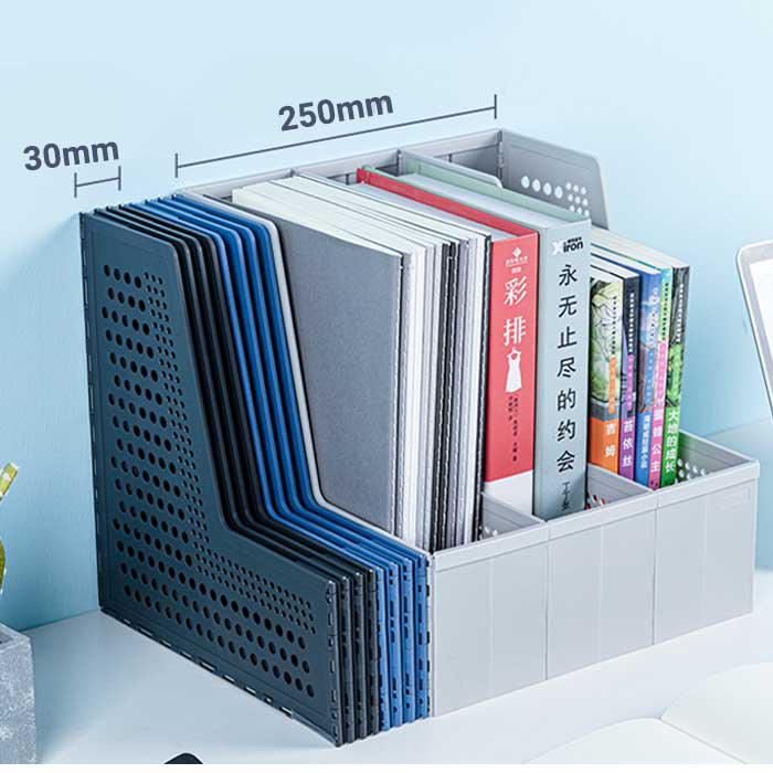 Deli Dark Grey Magazine Holder 288x50x300mm