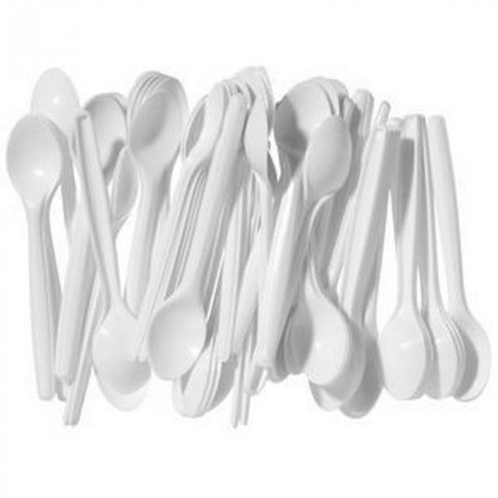 Disposable Dessert Spoon White 15.5cm 100pack