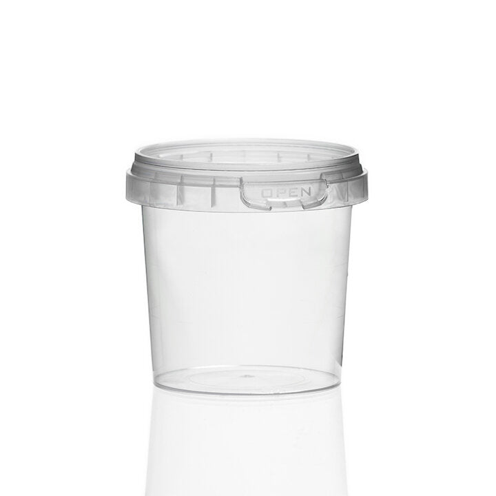 Plastic Clear Tub 125ml Tamper Proof with Clear Lid 10pack
