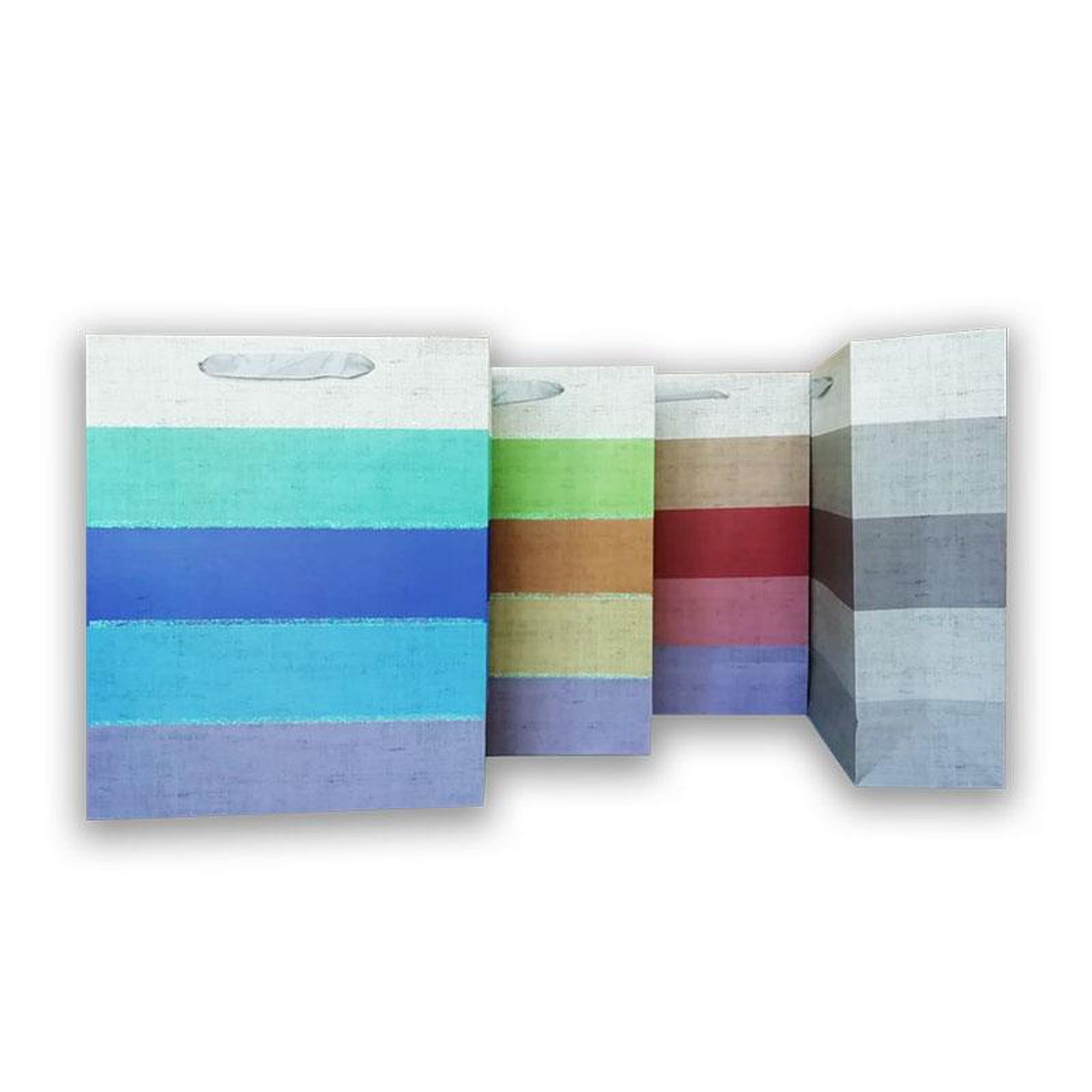 Designer Gift Paper Bag Colour Stripes 18x23cm Small