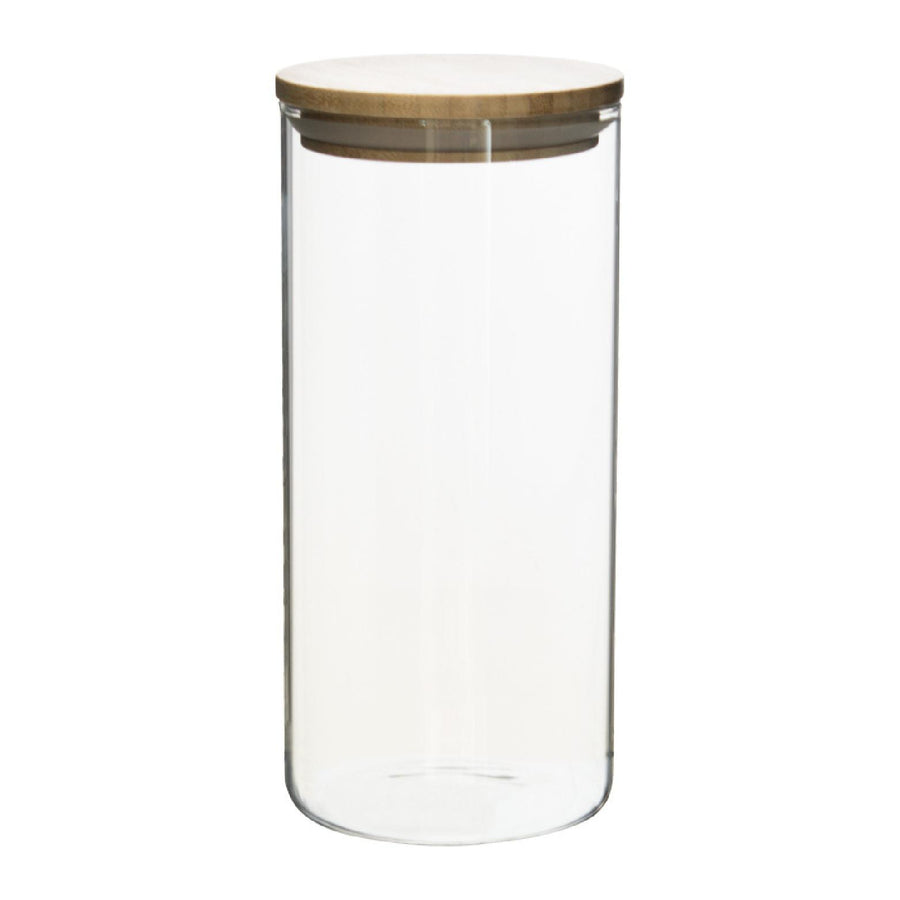 Aqua Glass Canister 1.3L Bamboo Lid 27117