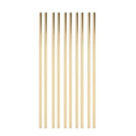 Stainless Steel Straws 7mmx22.5cm with Brush 11pack