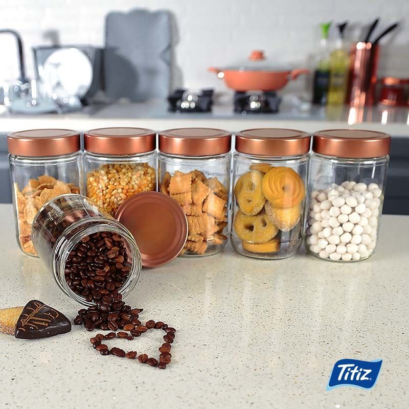 Titiz 660ml Minnt Glass Storage Jar KC-268