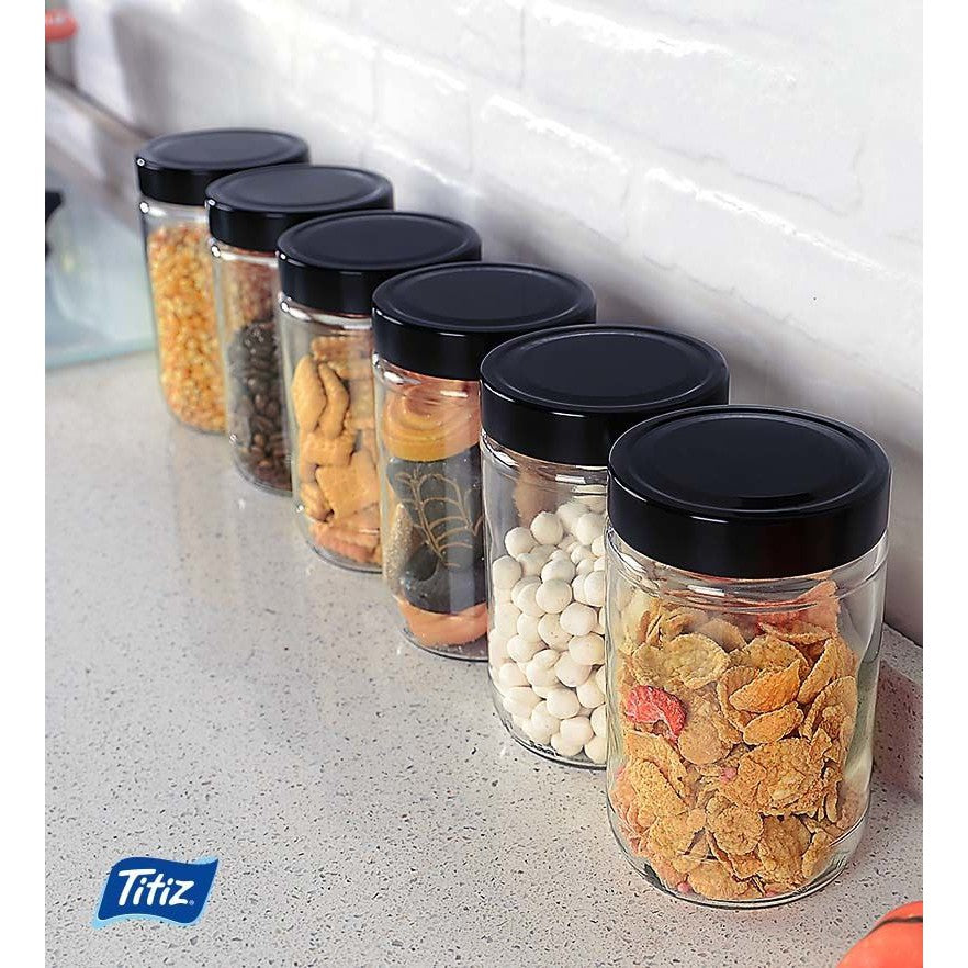 Titiz 660ml Minnt Glass Storage Jar KC-268