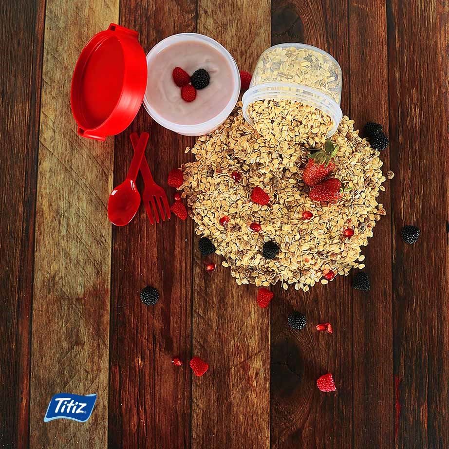 Titiz Take 'N Go Museli Yoghurt Cup 650ml Cereal on the Go Container AP-9451