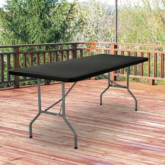 1.8m Folding Trestle Table 6ft Black