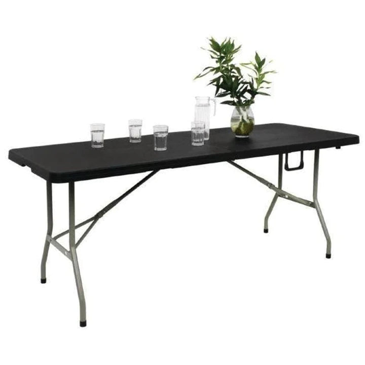 1.8m Folding Trestle Table 6ft Black