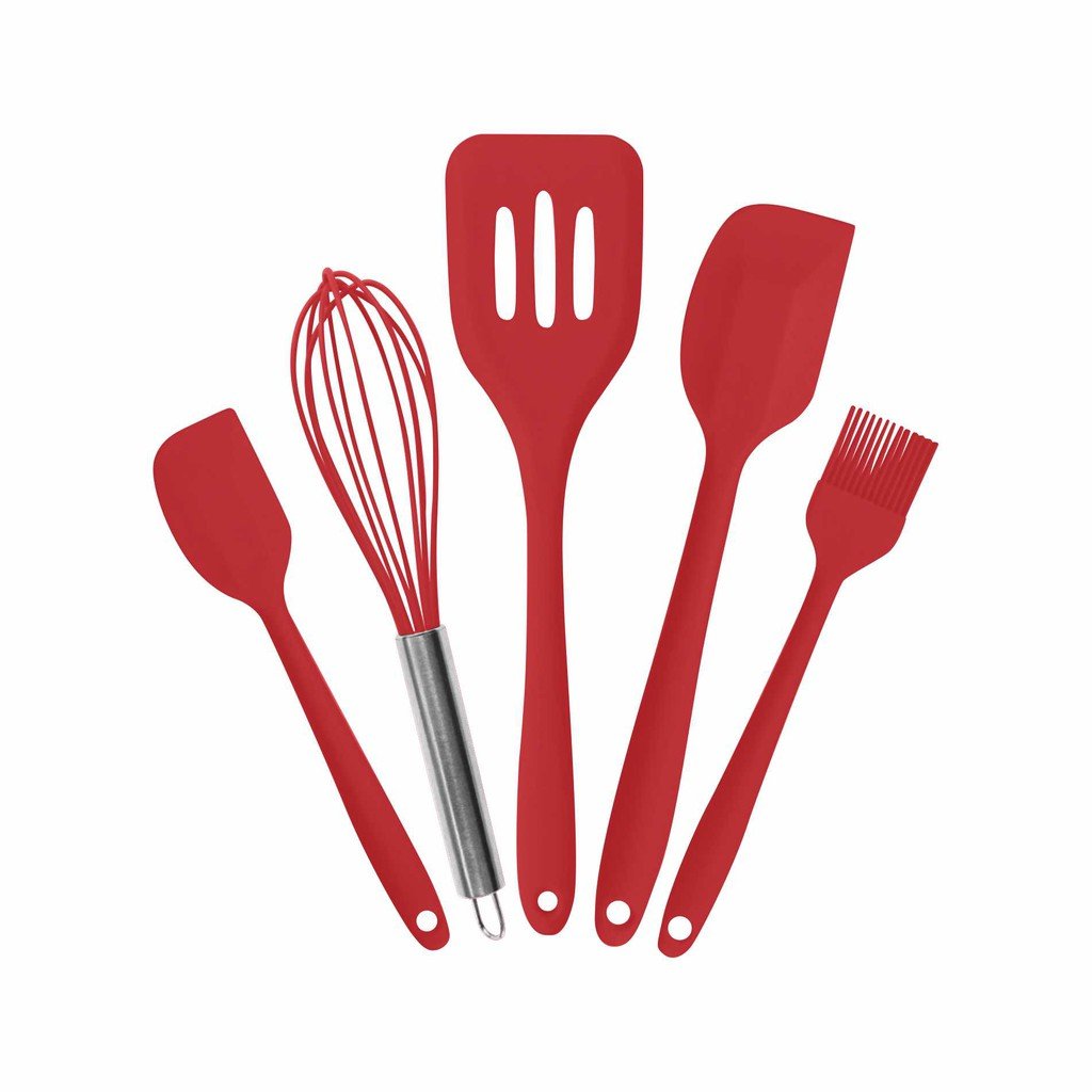 Silicone Utensils Cooking Set Green 5pc