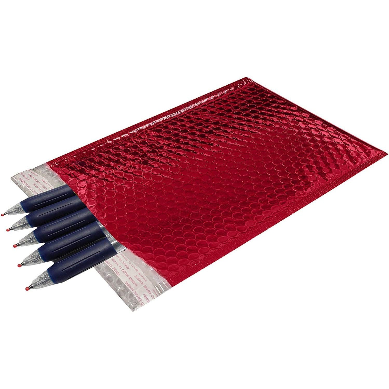 Bubble Pouch Mailer Bags Self-Seal Padded Envelope Metallic Red 38x43+4cm