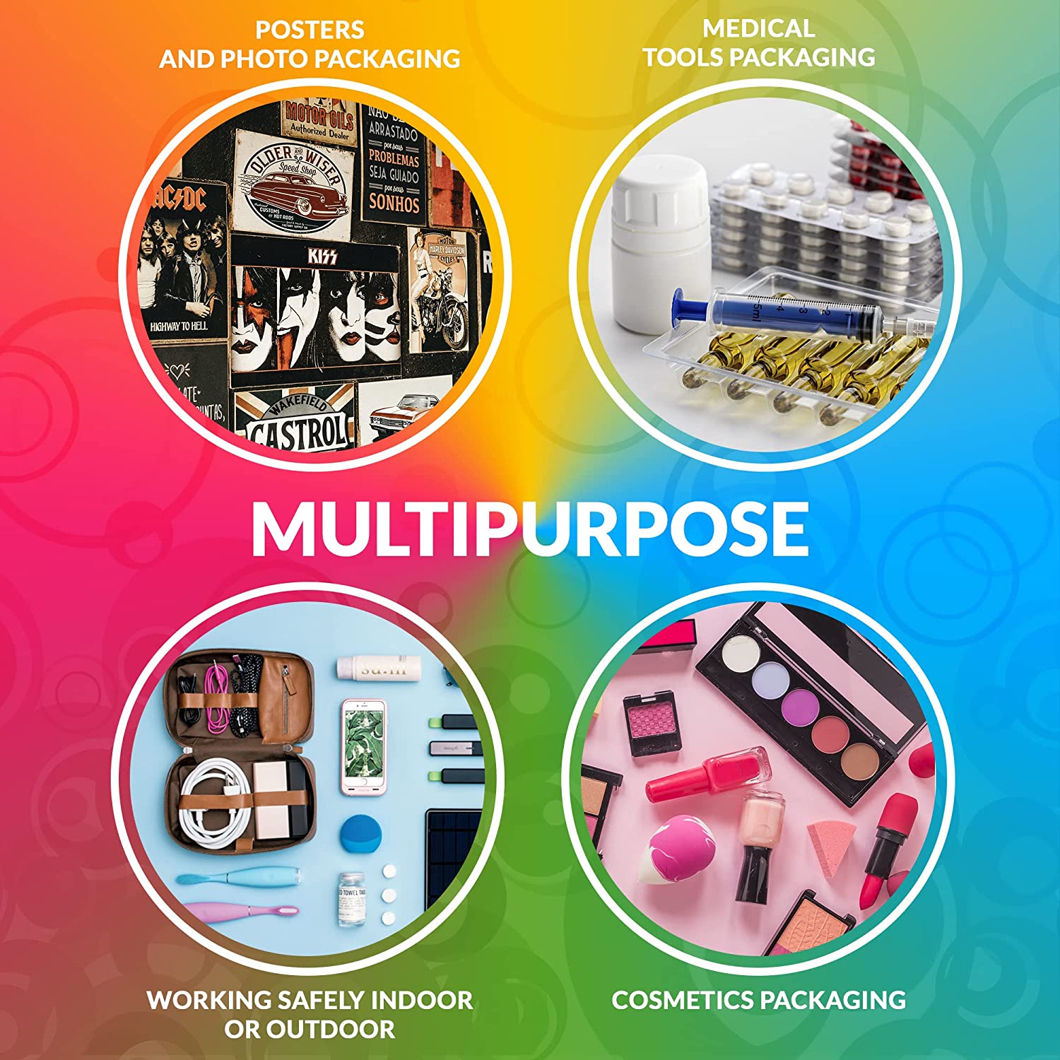 Bubble Pouch Mailer Bags Self-Seal Padded Envelope Metallic Red 38x43+4cm