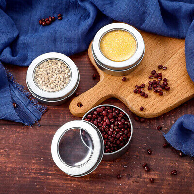 Gift Tin Round Box with Window 4.5x7.5cm