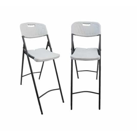 Folding Cocktail Bistro Chair White 57x46x112cm