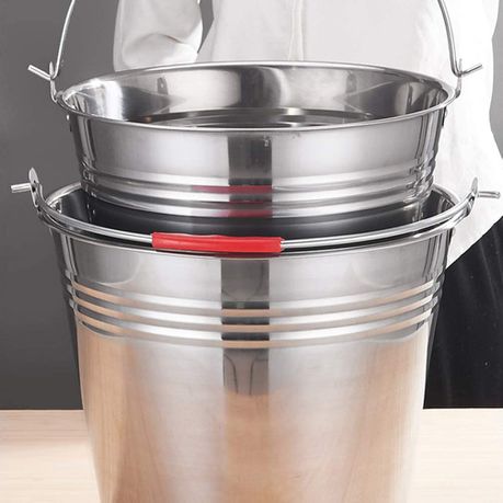 5L Bucket Stainless Steel 22cm No Lid