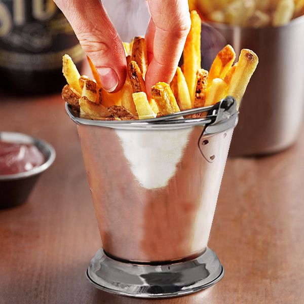 French Fry Chip Serving Bucket Double Wall 11.3x13cm Plain Base SGN2116