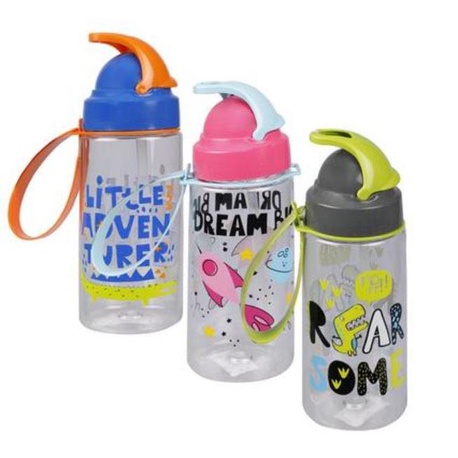 Sports Water Bottle 500ml with Tritan Popup Straw