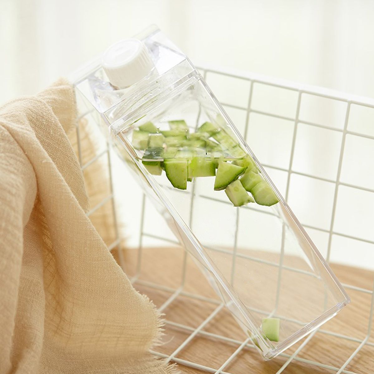 Milk Carton Bottle 500ml Acrylic Plastic