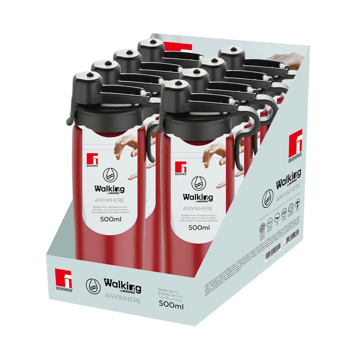 Bergner Vacuum Flask 500ml Red Stainless Steel SGN2195