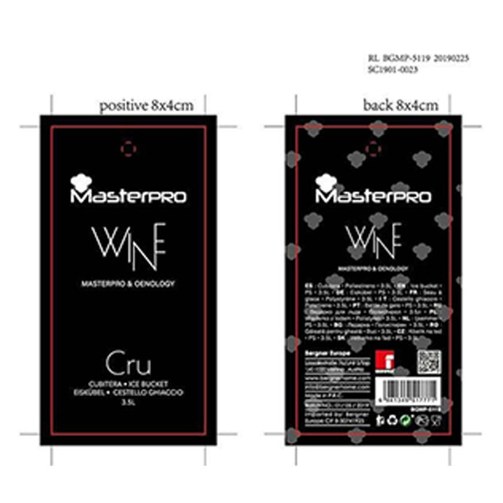 Masterpro Plastic Ice Bucket 3.5L Cru wine Expert SGN2269