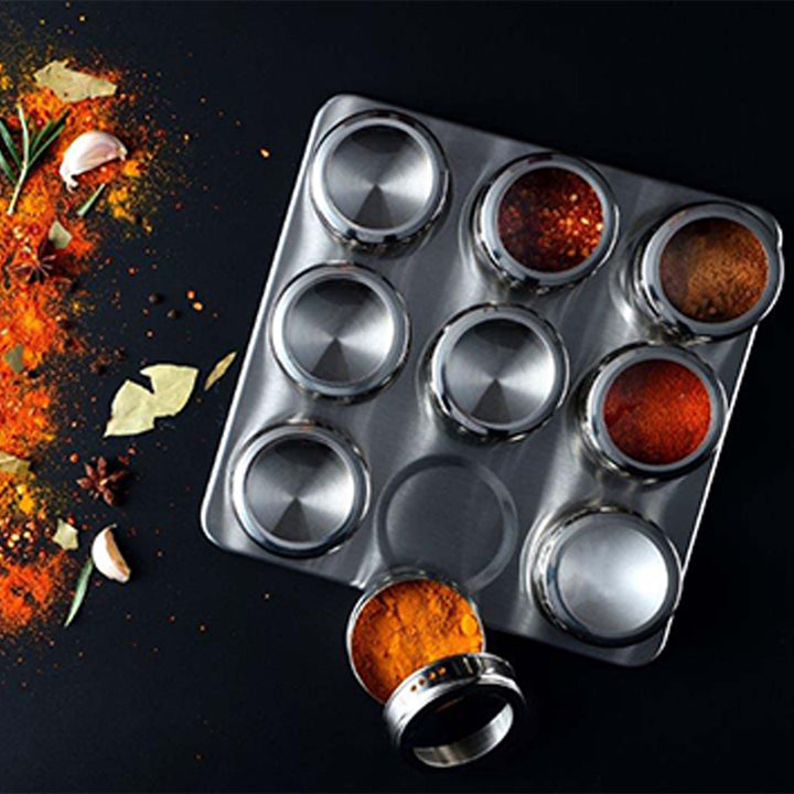 Spice Bowl Set With Holder 9pc Set Stainless Steel SGN2276