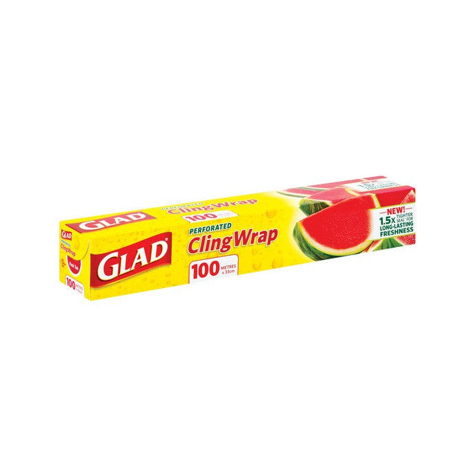 Glad Cling Wrap 33cmx1.5x100m Perforated Roll