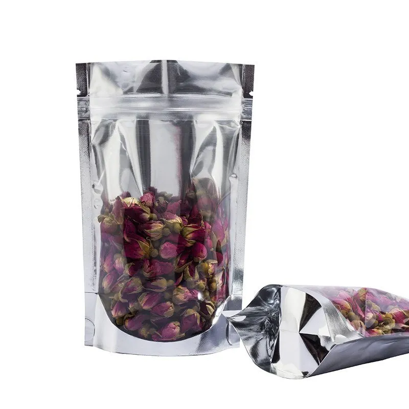 Metalized Zip Lock Pouch Resealable Stand-up Bags 13x20+4cm 250g 10pack