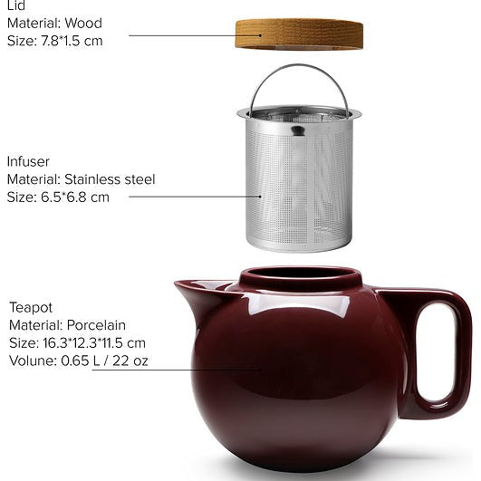 Viva Amelia Ceramic Teapot Pure White