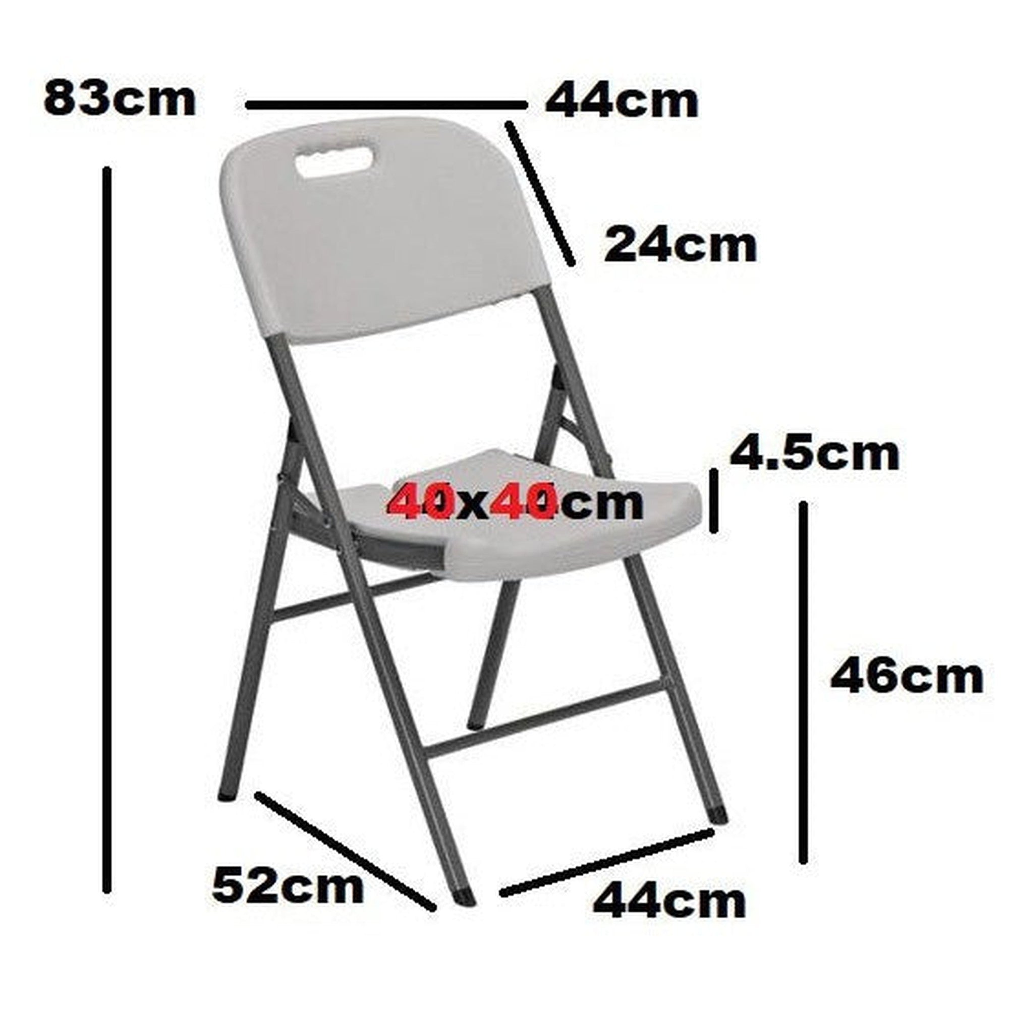 Folding Catering Chair White Heavy Duty