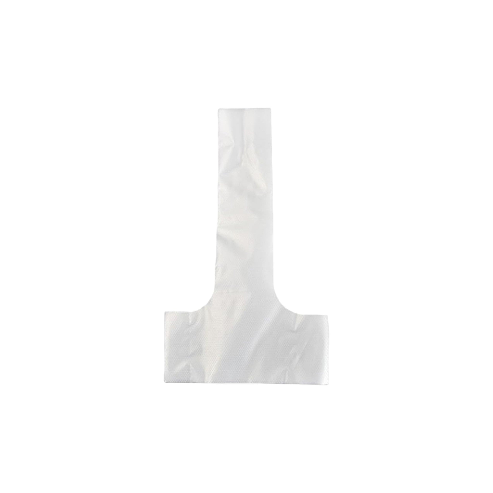 Disposable T-Shaped Beverage Single Cup Carrier Bag Clear Plastic - 7microns 100pcs