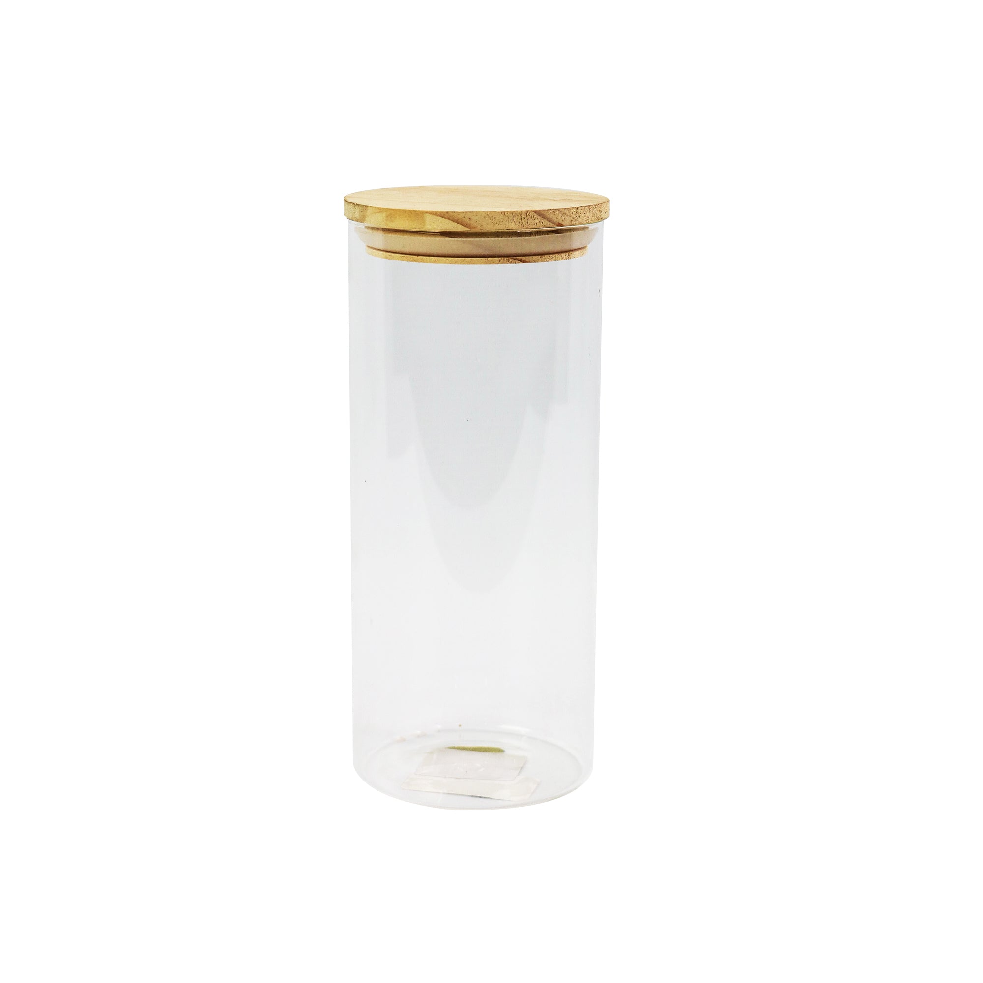 Aqua Glass Canister 1.3L Bamboo Lid 27117