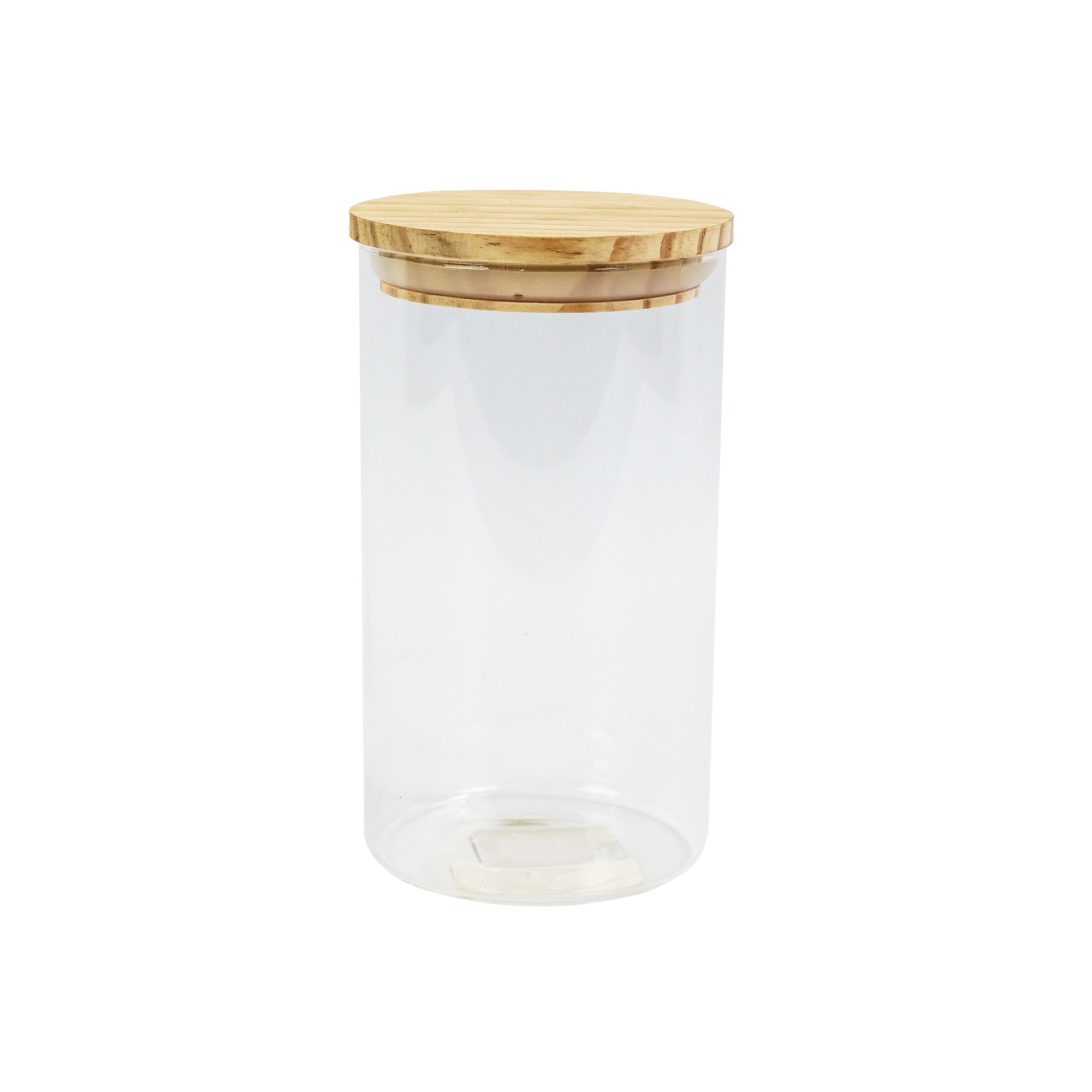 Aqua Glass Canister 960ml/1L Bamboo Lid 27118