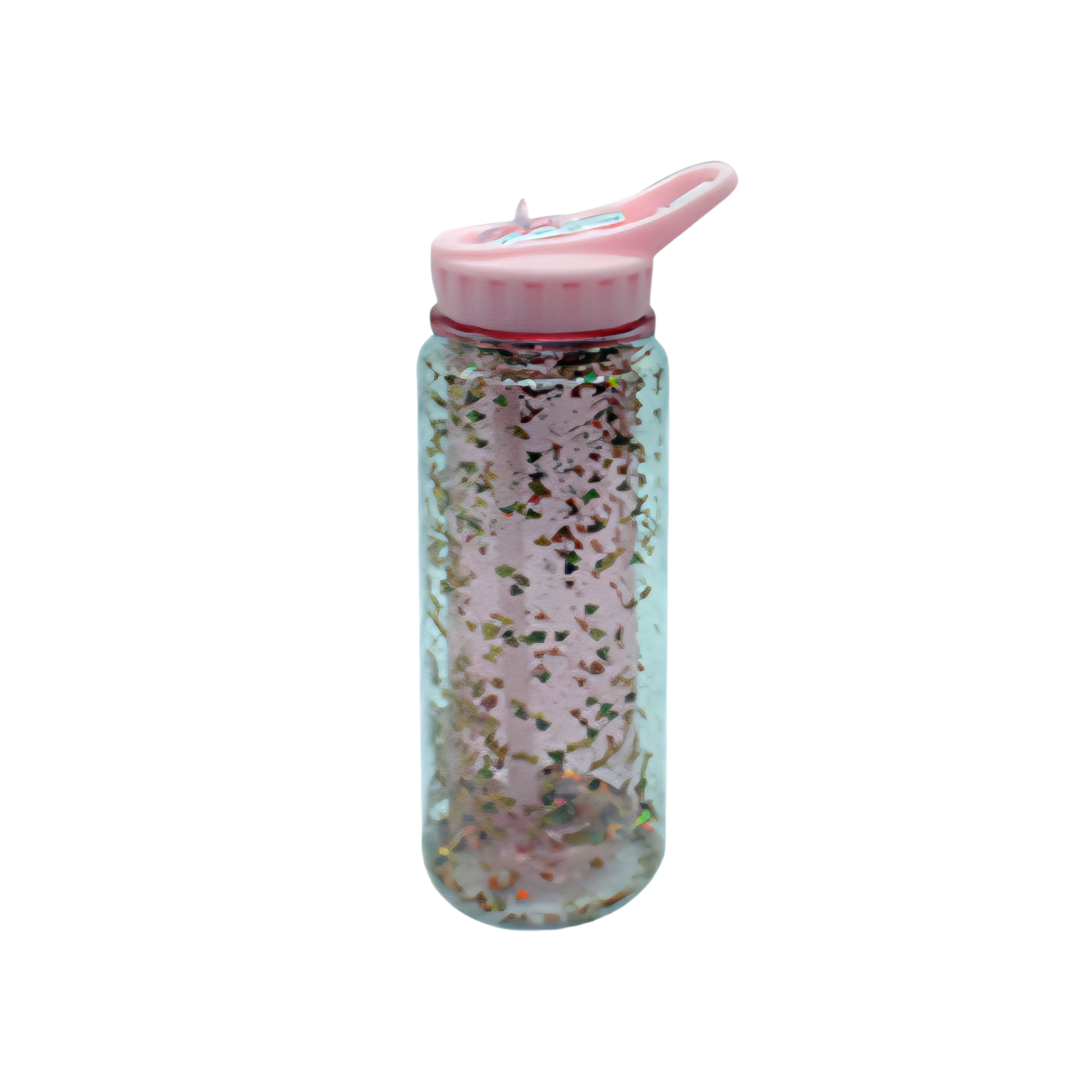 Star Water Bottle with Straw Plastic 550ml 37048