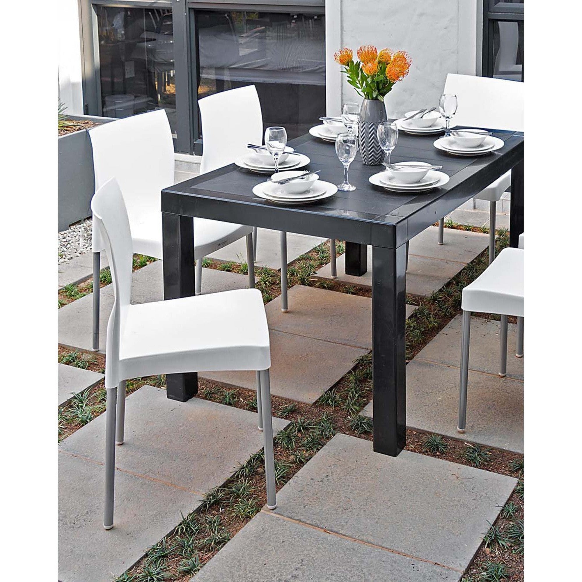 Apollo Cafe Chair Black Contour Outdoor