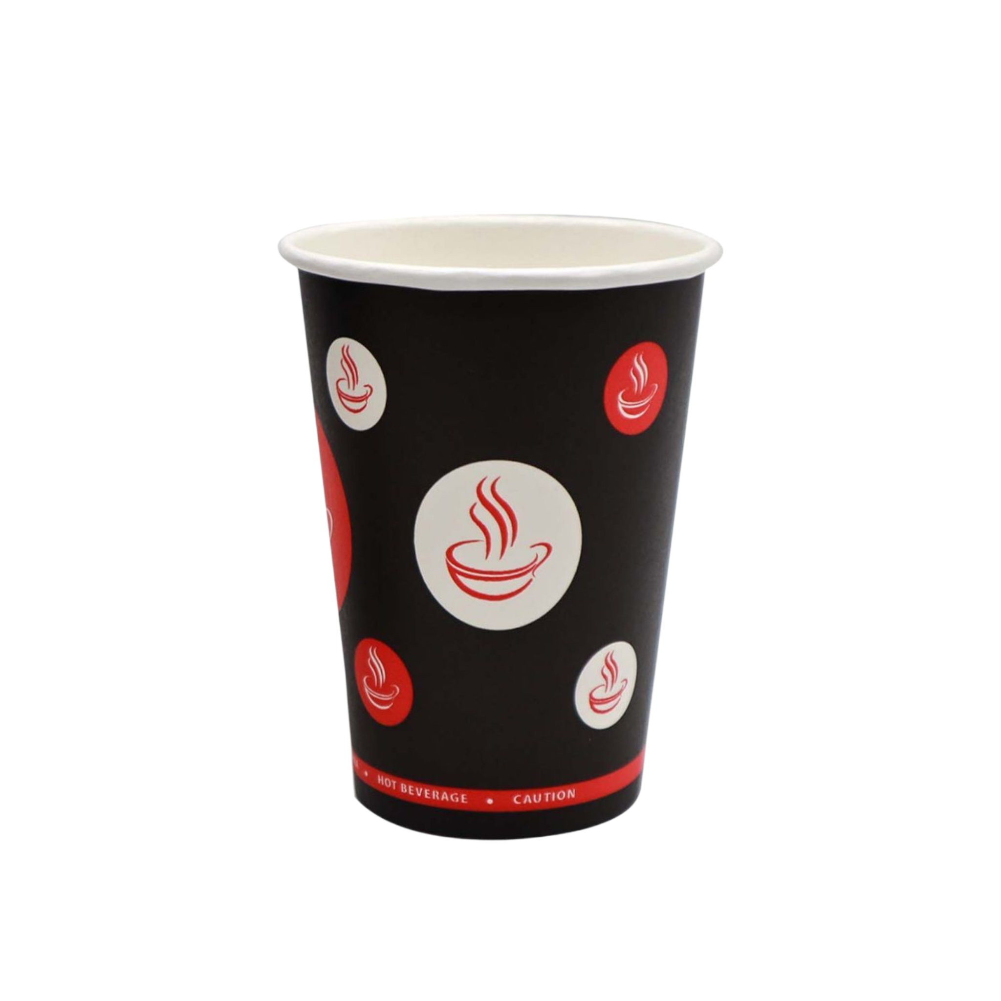 360ml Vending Paper Coffee Cups Disposable Patterned 10pack