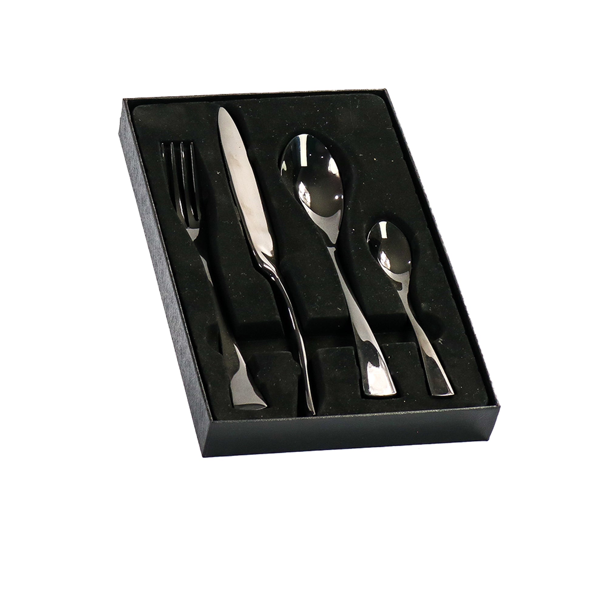 4pc Cutlery Set Stainless Steel Black