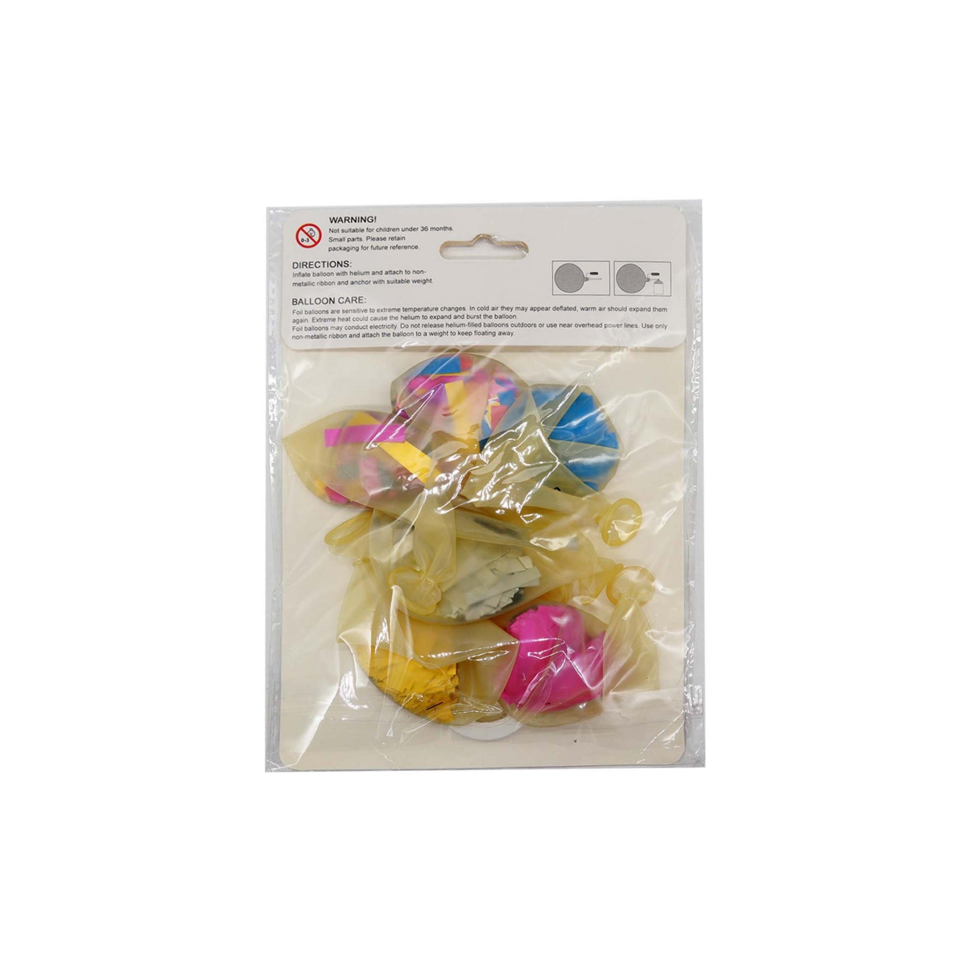 Party Confetti Latex Balloons Assorted 6pack