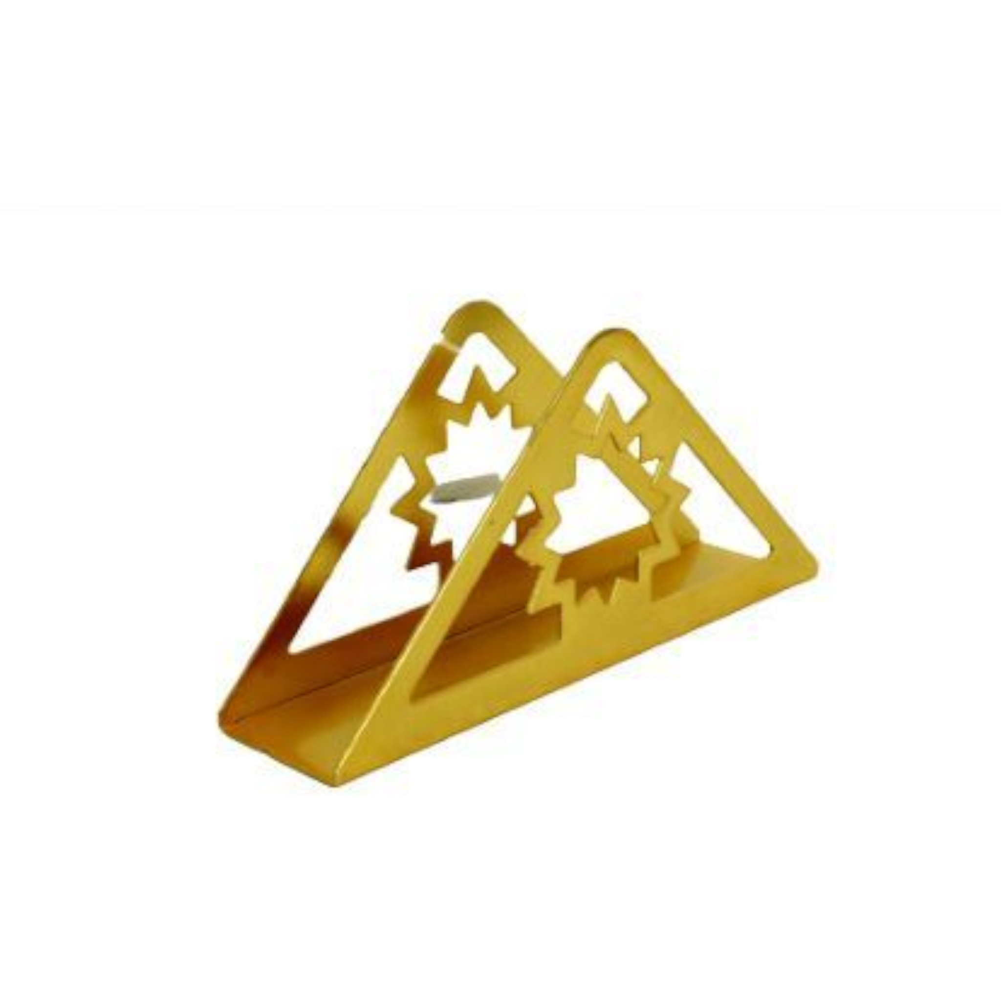 Gold Serviette Holder Tissue Rack Triangle