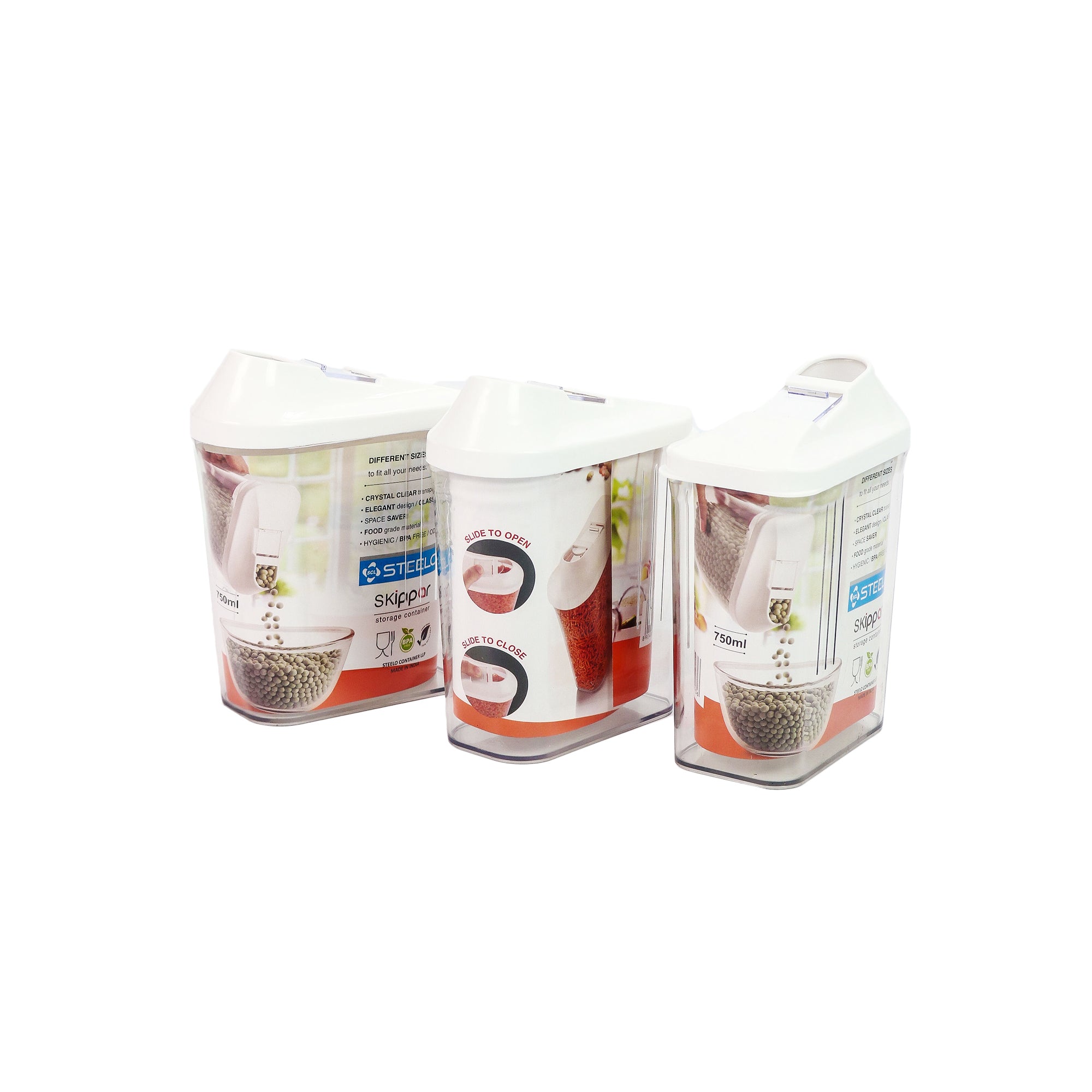 Nu Ware Condiment Container Steelo Skippar 250ml 3pc Set