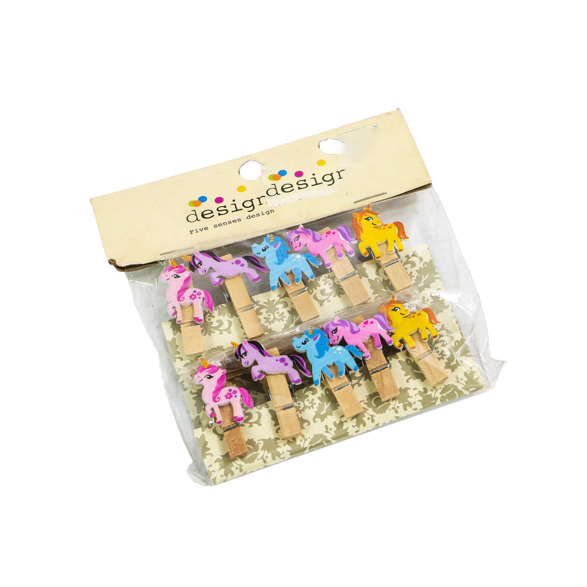 Wooden Pony Clip 10pc