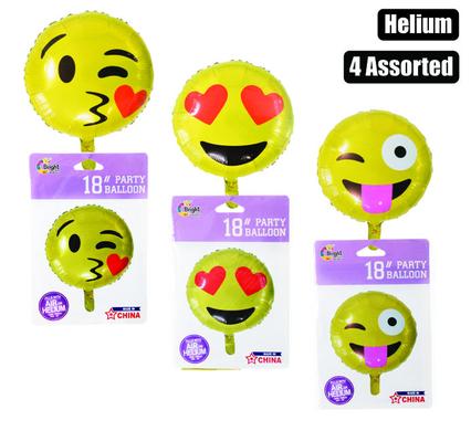 Helium Foil Balloons 18inch Emoji Design