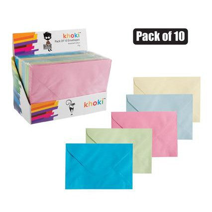 Khoki Colour Envelopes 11x16cm 75gr Colour 10s