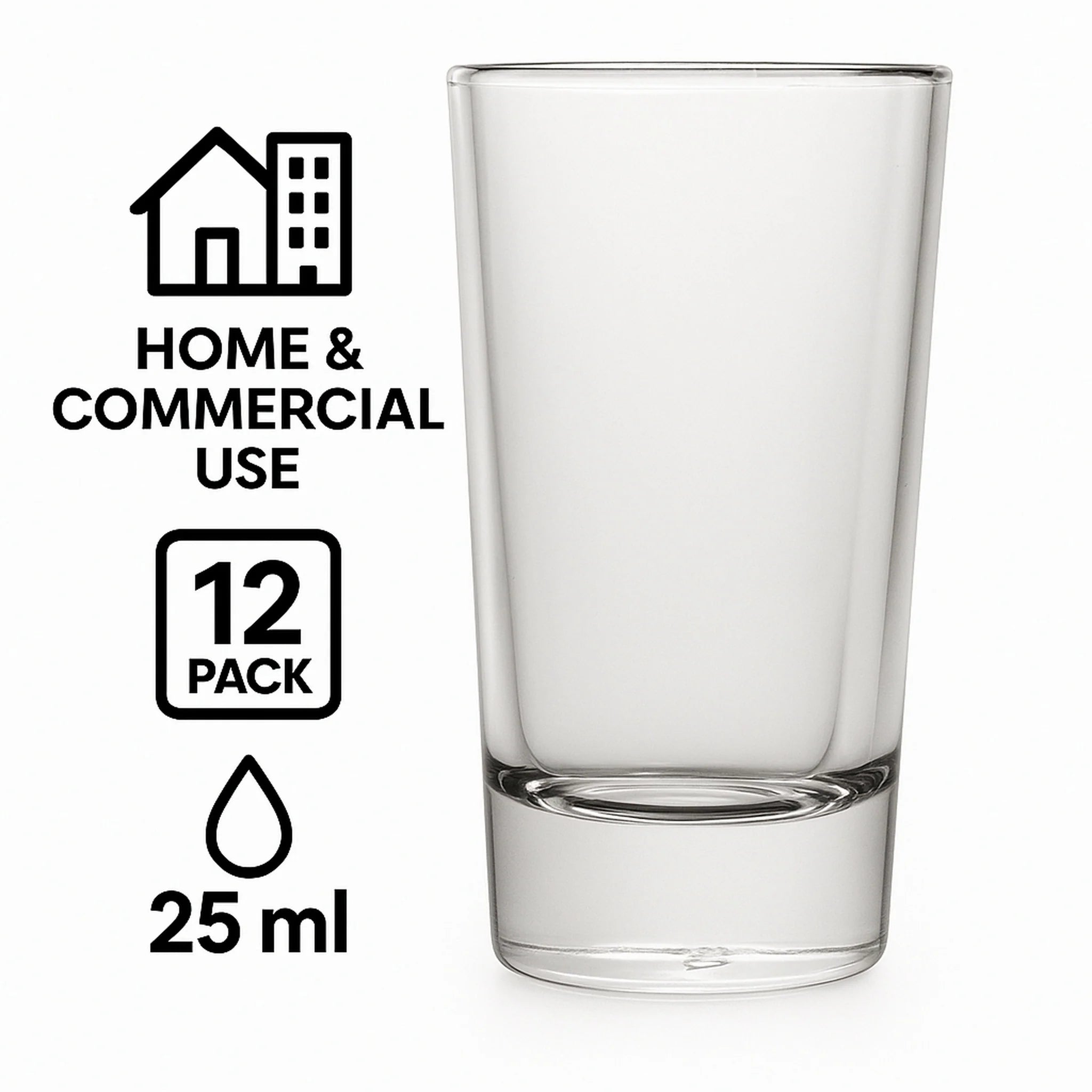 Regent Shot Glass 25ml Tot Measure 12pack 10222