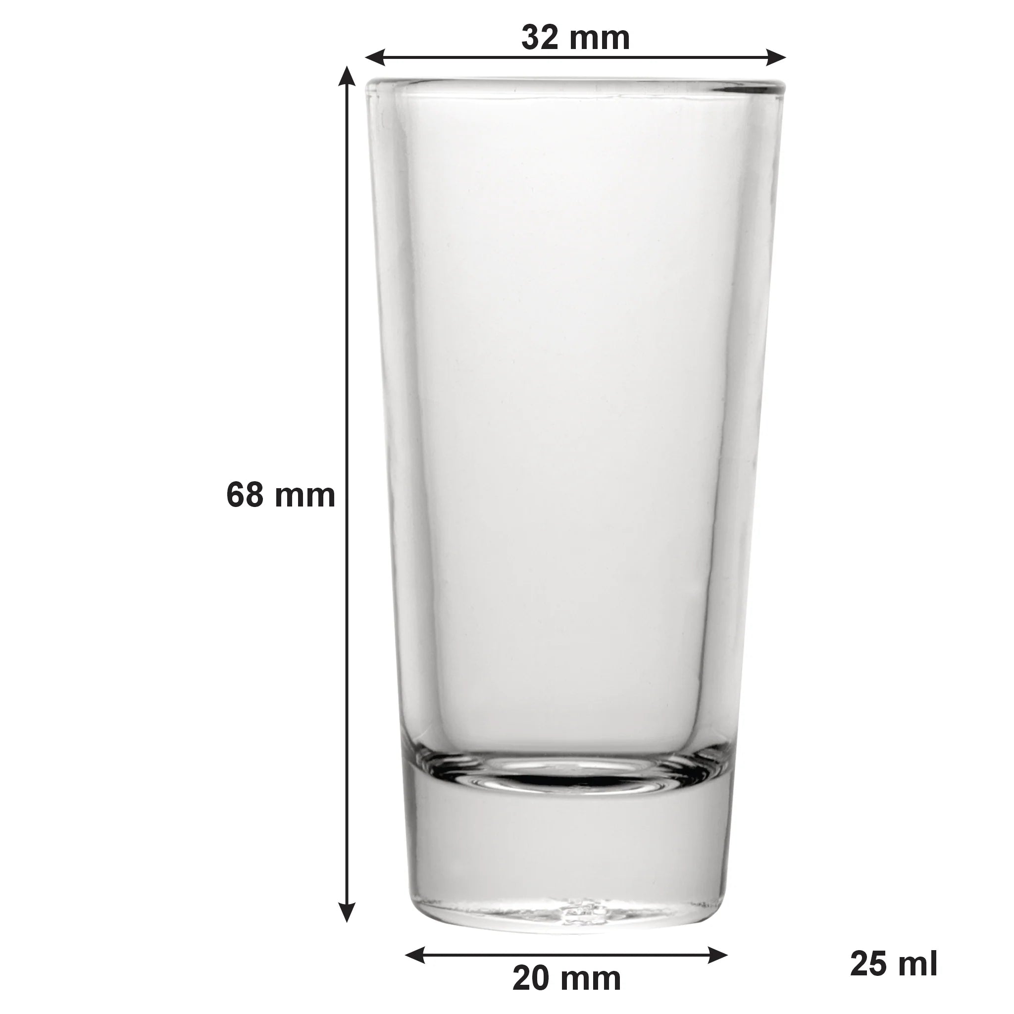 Regent Shot Glass 25ml Tot Measure 12pack 10222