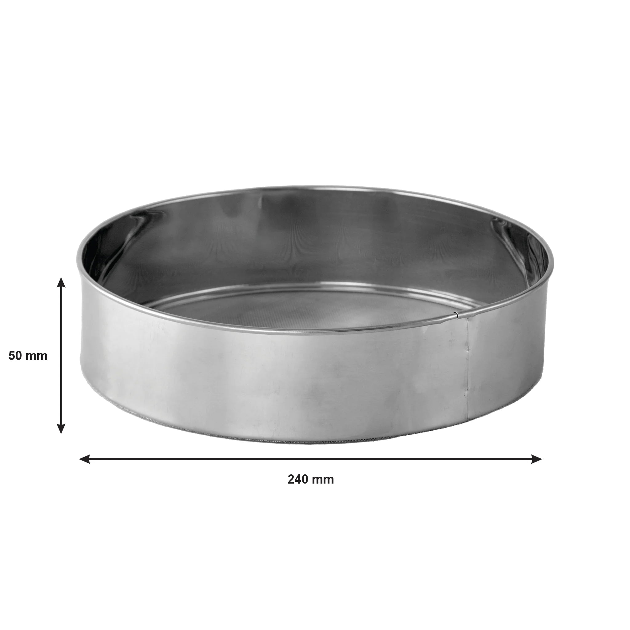 Regent Flour Sieve Round with Fine Mesh Stainless Steel bakeware